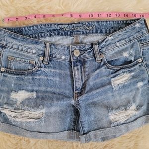 AE denim shorts